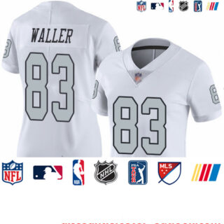 Raiders #83 Darren Waller White Women's Stitched Football Limited Rush Jersey