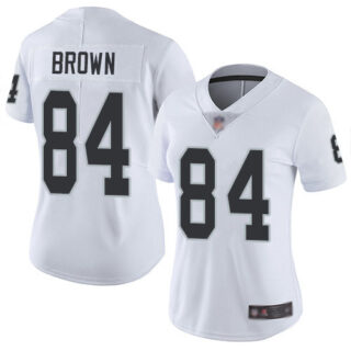 Raiders #84 Antonio Brown White Women's Stitched Football Vapor Untouchable Limited Jersey