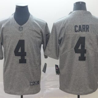Raiders 4 Derek Carr Gray Gridiron Gray Vapor Untouchable Limited Jersey