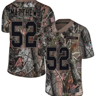 Rams #52 Clay Matthews Camo Youth Stitched Football Limited Rush Realtree Jersey