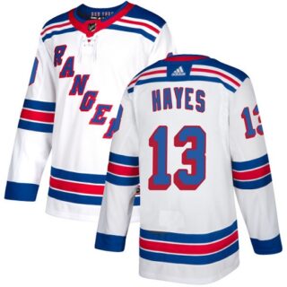 Rangers #13 Kevin Hayes White Road Authentic Stitched Hockey Jersey