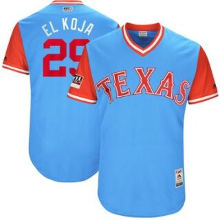 Rangers #29 Adrian Beltre Light Blue El Koja Players Weekend Authentic Stitched MLB Jersey