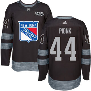Rangers #44 Neal Pionk Black 1917-2017 100th Anniversary Stitched Hockey Jersey