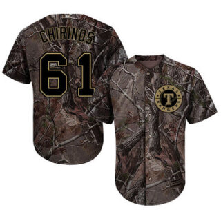 Rangers #61 Robinson Chirinos Camo Realtree Collection Cool Base Stitched Baseball Jersey