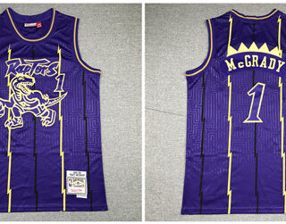 Raptors 1 Tracy McGrady Purple 1998-99 Hardwood Classics Jersey