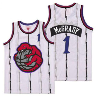 Raptors 1 Tracy McGrady White Retro Jerseys 2