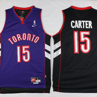 Raptors 15 Vince Carter Black Purple Nike Mesh Swingman Jersey