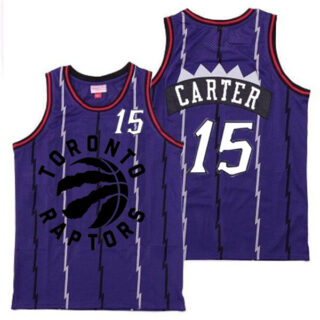 Raptors 15 Vince Carter Purple Retro Jersey 3