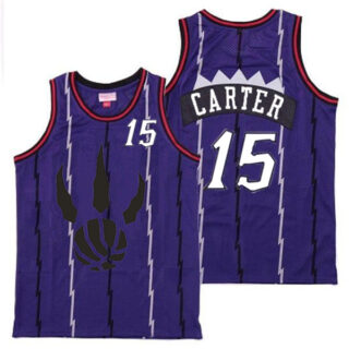 Raptors 15 Vince Carter Purple Throwback Jersey 1