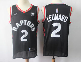 Raptors 2 Kawhi Leonard Black Nike Swingman Jersey