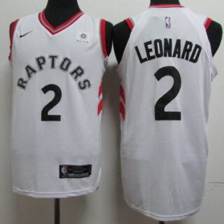 Raptors 2 Kawhi Leonard White Nike Authentic Jersey