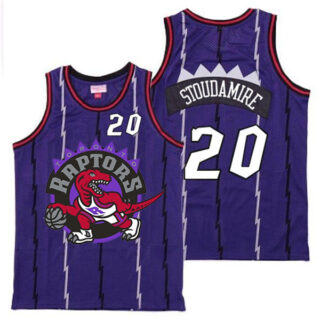 Raptors 20 Damon Stoudamire Purple Big Logo Retro Jersey 11