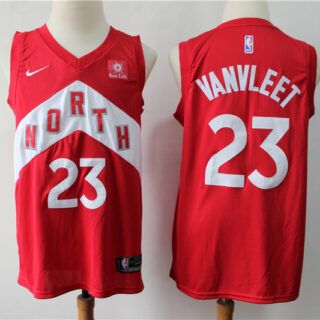 Raptors 23 Fred Vanvleet Red Earned Edition Nike Swingman Jersey