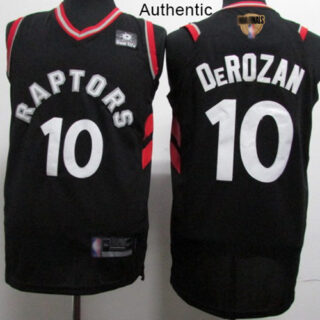 Raptors #10 DeMar DeRozan Black 2019 Finals Bound Basketball Authentic Statement Edition Jersey