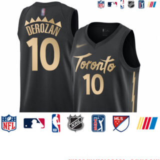 Raptors #10 DeMar DeRozan Black Basketball Swingman City Edition 2019 20 Jersey