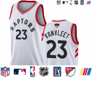 Raptors #23 Fred VanVleet White 2019 Finals Bound Basketball Swingman Association Edition Jersey