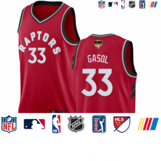 Raptors #33 Marc Gasol Red 2019 Finals Bound Basketball Swingman Icon Edition Jersey