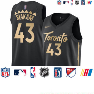 Raptors #43 Pascal Siakam Black Basketball Swingman City Edition 2019 20 Jersey