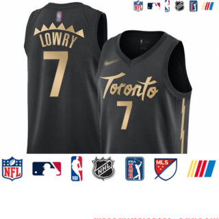 Raptors #7 Kyle Lowry Black Basketball Swingman City Edition 2019 20 Jersey