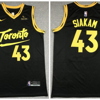 Raptors 43 Pascal Siakam Black 2021 City Edition Nike Swingman Jersey