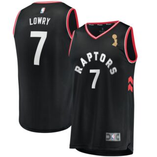 Raptors 7 Kyle Lowry Black 2019 NBA Finals Champions Swingman Jersey