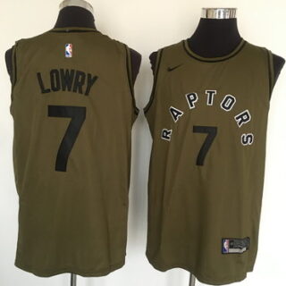 Raptors 7 Kyle Lowry Olive Nike Swingman Jersey