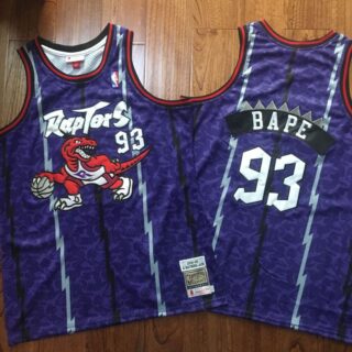 Raptors 93 Bape Purple 1998-99 Hardwood Classics Jersey