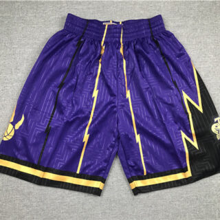 Raptors Purple Stitched Shorts