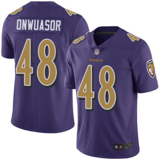 Ravens #48 Patrick Onwuasor Purple Men's Stitched Football Limited Rush Jersey