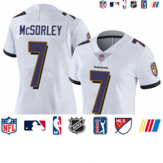 Ravens #7 Trace McSorley White Women's Stitched Football Vapor Untouchable Limited Jersey