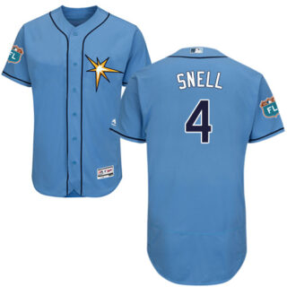 Rays #4 Blake Snell Light Blue Flexbase Authentic Collection Stitched Baseball Jersey
