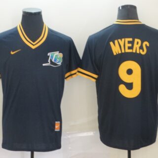 Rays 9 Wil Myers Navy Throwback Jersey