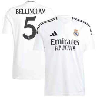 Real Madrid #5 Jude Bellingham 2024-25 Home Jersey - White