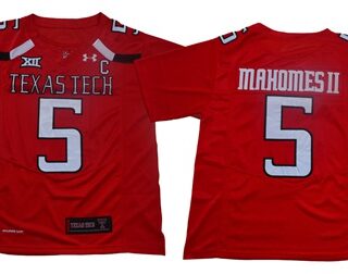 Red Raiders #5 Patrick Mahomes Red Limited Stitched College Jersey
