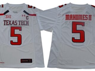 Red Raiders #5 Patrick Mahomes White Limited Stitched College Jersey
