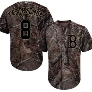 Red Sox #8 Carl Yastrzemski Camo Realtree Collection Cool Base Stitched Baseball Jersey