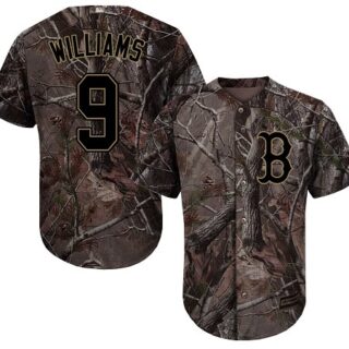 Red Sox #9 Ted Williams Camo Realtree Collection Cool Base Stitched Youth Baseball Jersey