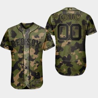 Red Sox Green Custom Memorial Day Flex Base Jersey