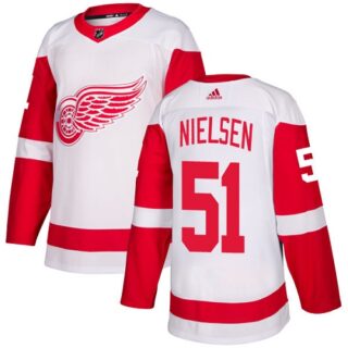 Red Wings #51 Frans Nielsen White Road Authentic Stitched Hockey Jersey