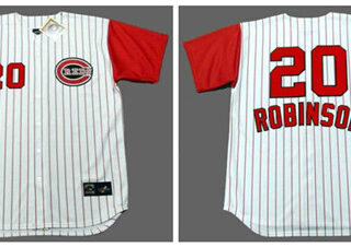 Reds 20 Frank Robinson White 1960'S Throwback Cool Base Jersey