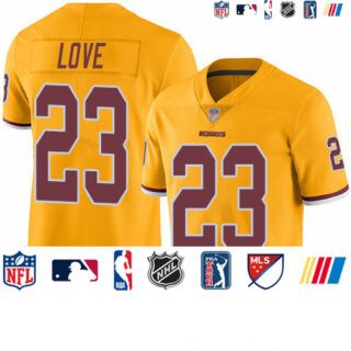 Redskins #23 Bryce Love Gold Youth Stitched Football Limited Rush Jersey