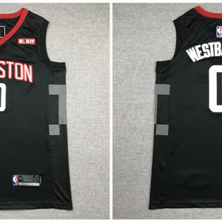 Rockets 0 Russell Westbrook Black Nike Swingman Jersey