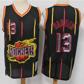 Rockets 13 James Harden Black Hardwood Classics Jersey