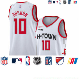 Rockets #10 Eric Gordon White Basketball Swingman City Edition 2019 20 Jersey