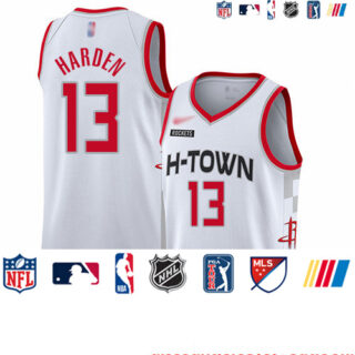 Rockets #13 James Harden White Basketball Swingman City Edition 2019 20 Jersey