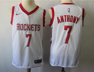 Rockets 7 Carmelo Anthony White Nike Swingman Jersey