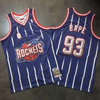 Rockets 93 Bape Navy 2002-03 Hardwood Classics Jersey