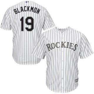 Rockies 19 Charlie Blackmon White Cool Base Jersey