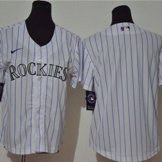 Rockies Blank White Youth Cool Base Jersey