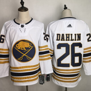 Sabres 26 Rasmus Dahlin White 50th Anniversary Adidas Jersey
